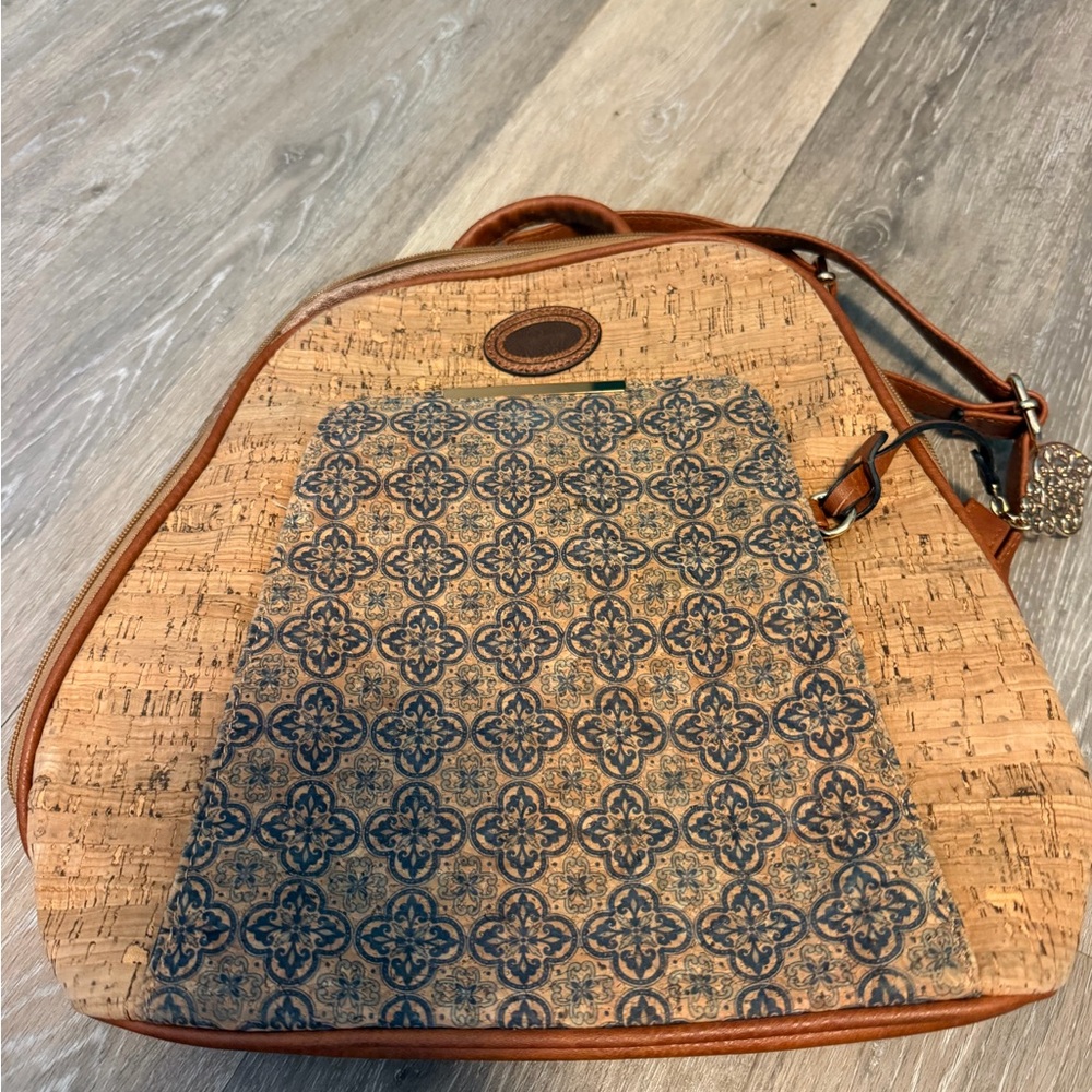 Stylish Brown and Blue Women's Backpack